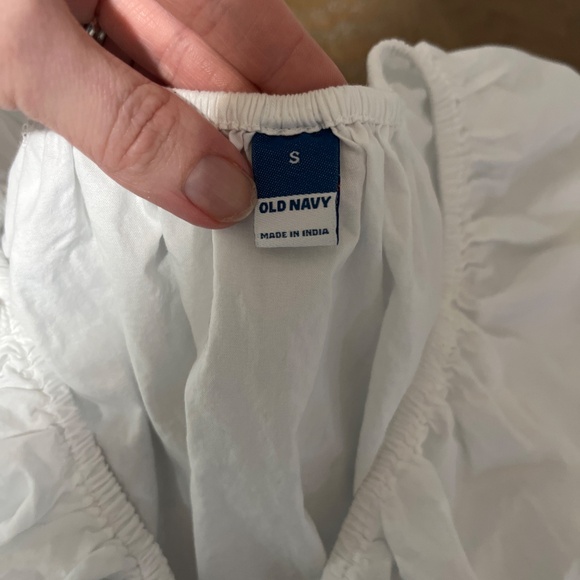 Old navy smocked v neck peplum top white - Picture 7 of 9